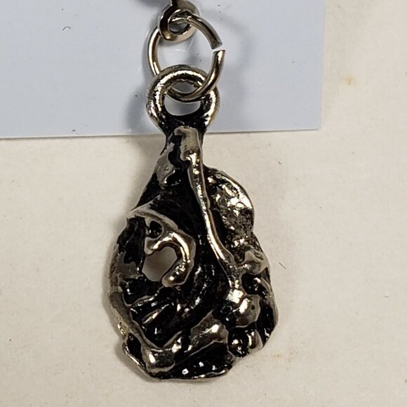 Women's Stunning Polished Silver tone & Black Drop Dangle Earrings, 1-inch - Picture 3 of 8